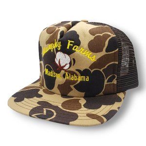 VTG American Specialties Mesh Snapback Trucker Hat Embroidered Cotton Camo USA